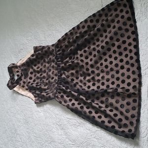 Ark & Co Black Polka Dot Sleeveless Dress Size Small
